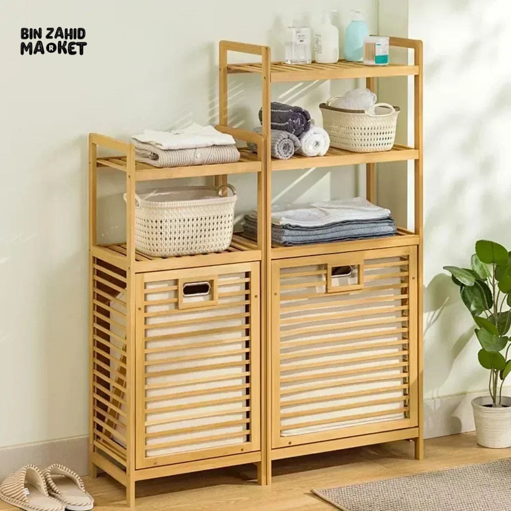 HOMDELUX BAMBOO LAUNDRY BASKET - 3-TIERS BAM-26