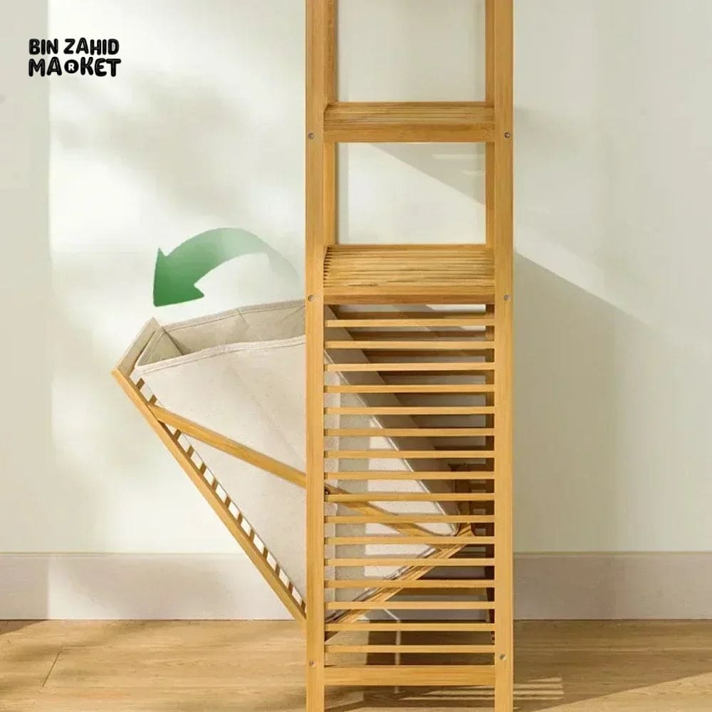 HOMDELUX BAMBOO LAUNDRY BASKET - 3-TIERS BAM-26
