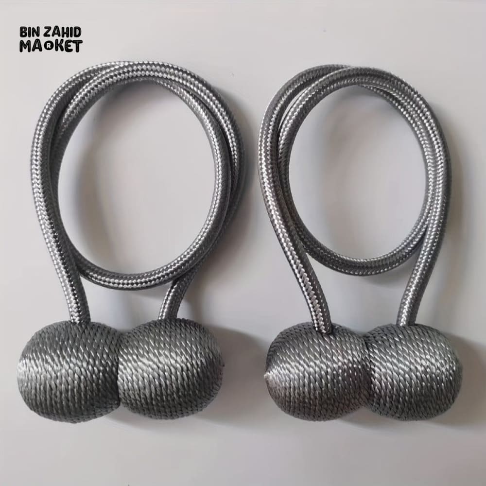 HOME DECOR CURTAIN ACCESSORIES – 2-PACK MAGNETIC HEADPHONE TIEBACKS FOR SHOWER CURTAINS & DRAPES