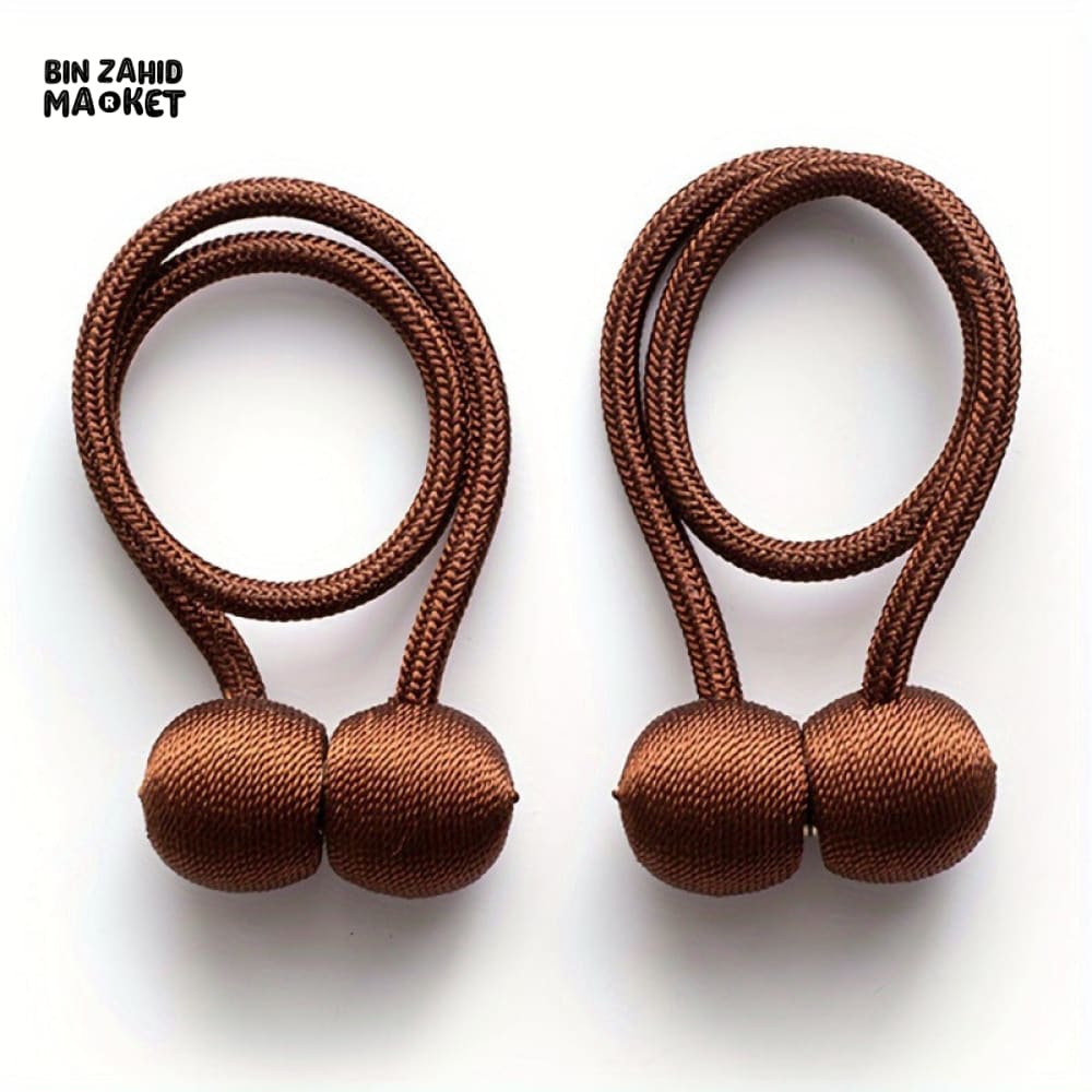 HOME DECOR CURTAIN ACCESSORIES – 2-PACK MAGNETIC HEADPHONE TIEBACKS FOR SHOWER CURTAINS & DRAPES