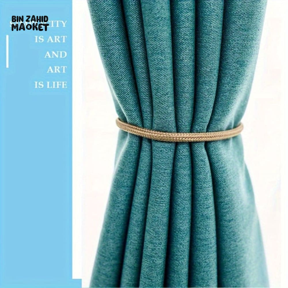 HOME DECOR CURTAIN ACCESSORIES – 2-PACK MAGNETIC HEADPHONE TIEBACKS FOR SHOWER CURTAINS & DRAPES