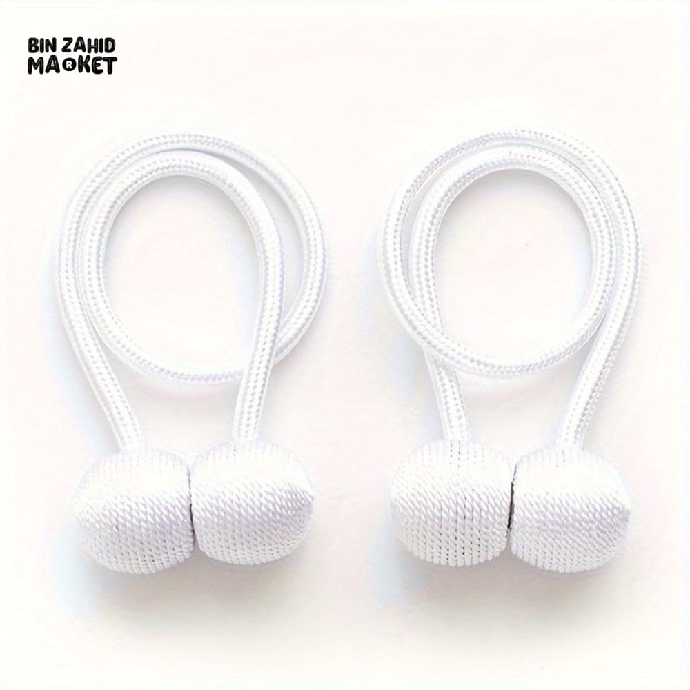 HOME DECOR CURTAIN ACCESSORIES – 2-PACK MAGNETIC HEADPHONE TIEBACKS FOR SHOWER CURTAINS & DRAPES