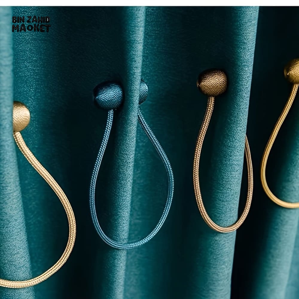HOME DECOR CURTAIN ACCESSORIES – 2-PACK MAGNETIC HEADPHONE TIEBACKS FOR SHOWER CURTAINS & DRAPES