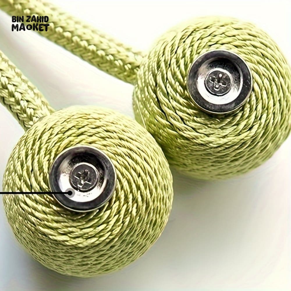 HOME DECOR CURTAIN ACCESSORIES – 2-PACK MAGNETIC HEADPHONE TIEBACKS FOR SHOWER CURTAINS & DRAPES