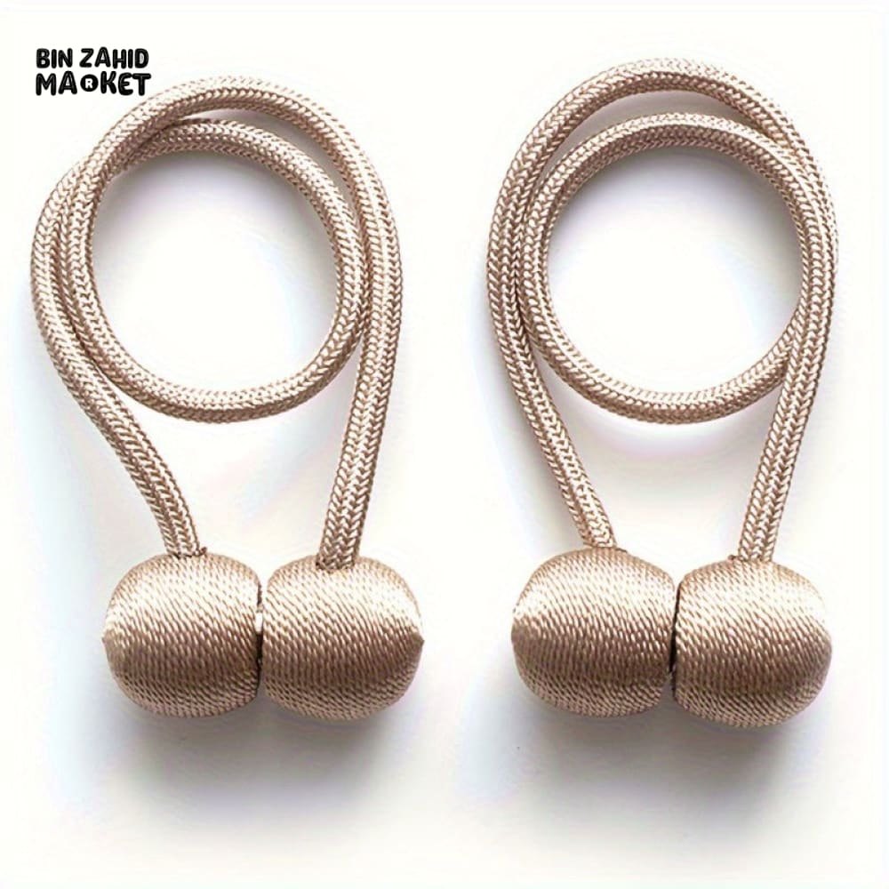 HOME DECOR CURTAIN ACCESSORIES – 2-PACK MAGNETIC HEADPHONE TIEBACKS FOR SHOWER CURTAINS & DRAPES