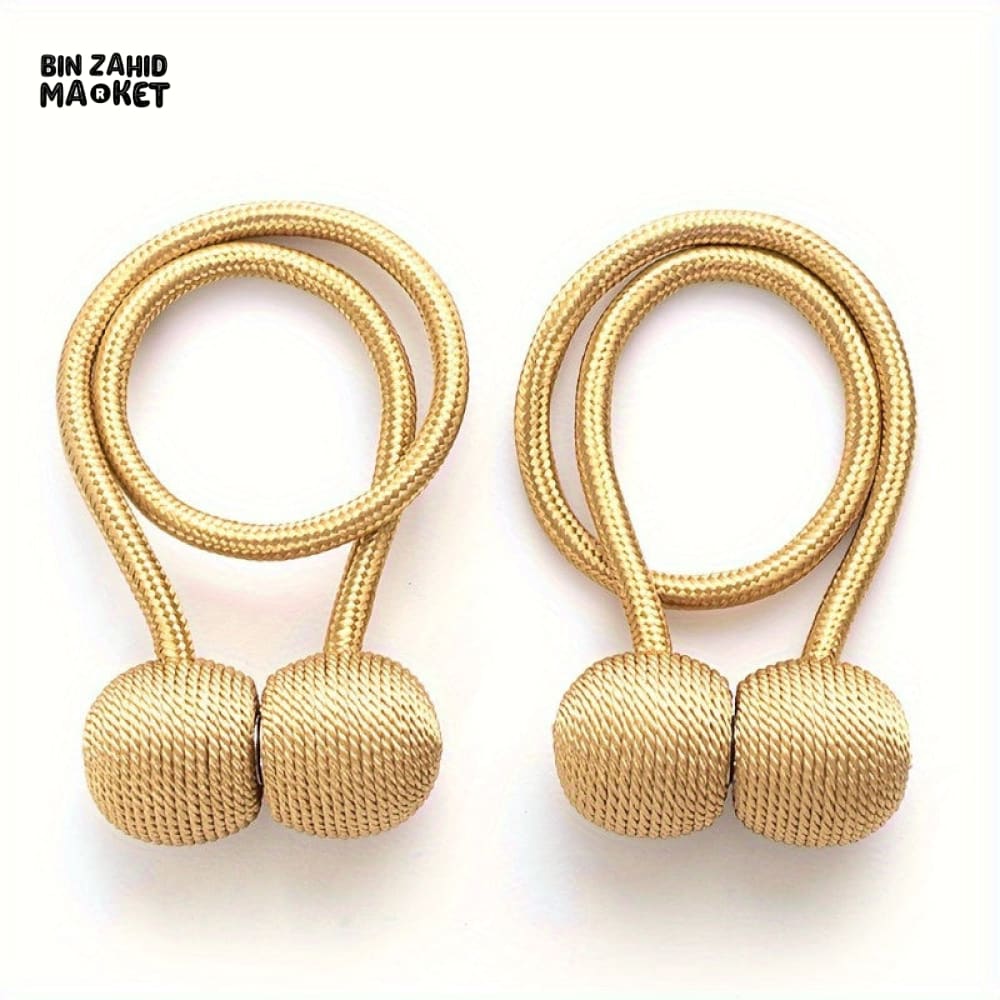 HOME DECOR CURTAIN ACCESSORIES – 2-PACK MAGNETIC HEADPHONE TIEBACKS FOR SHOWER CURTAINS & DRAPES