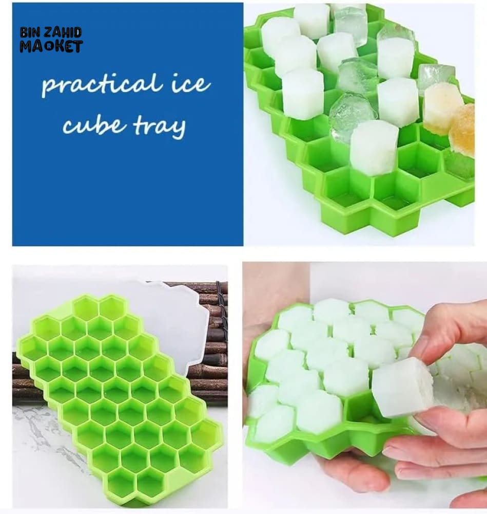 HONEYCOMB ICE CUBE TRAY WITH LID