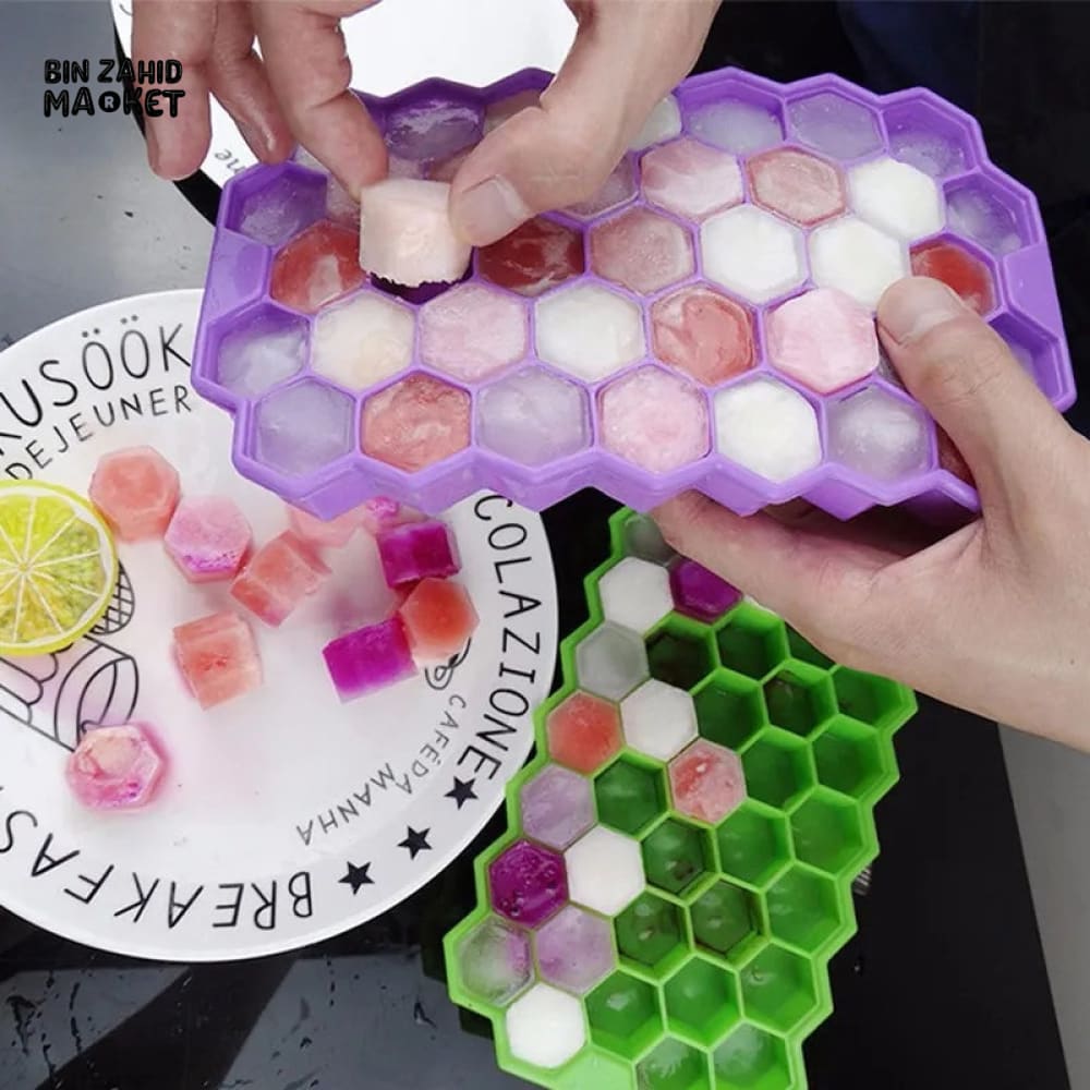 HONEYCOMB ICE CUBE TRAY WITH LID