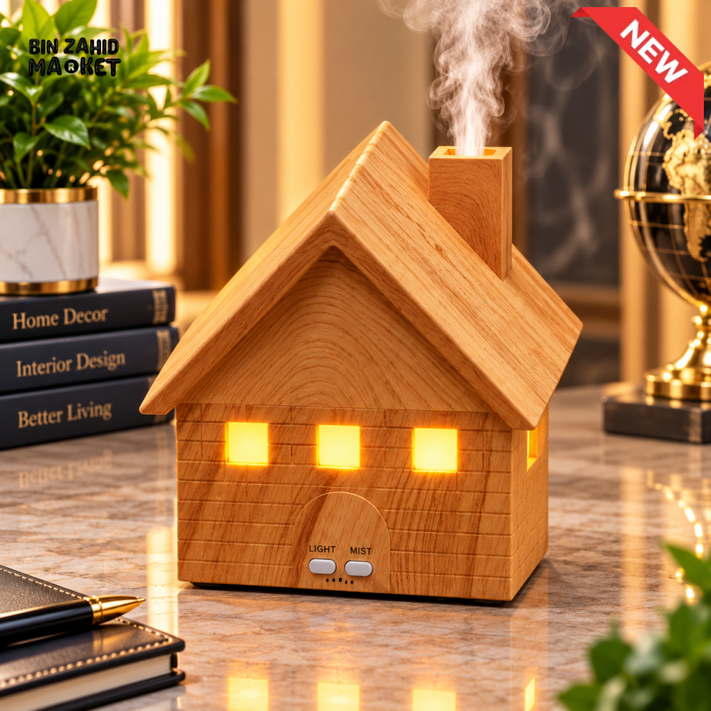 HOUSE SHAPE AROMA DIFFUSER WITH LED LIGHT
