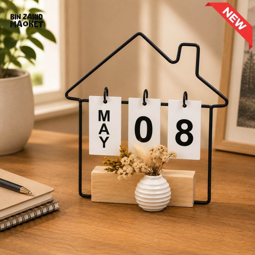 ZIBA House Shape Perpetual Calendar Stand