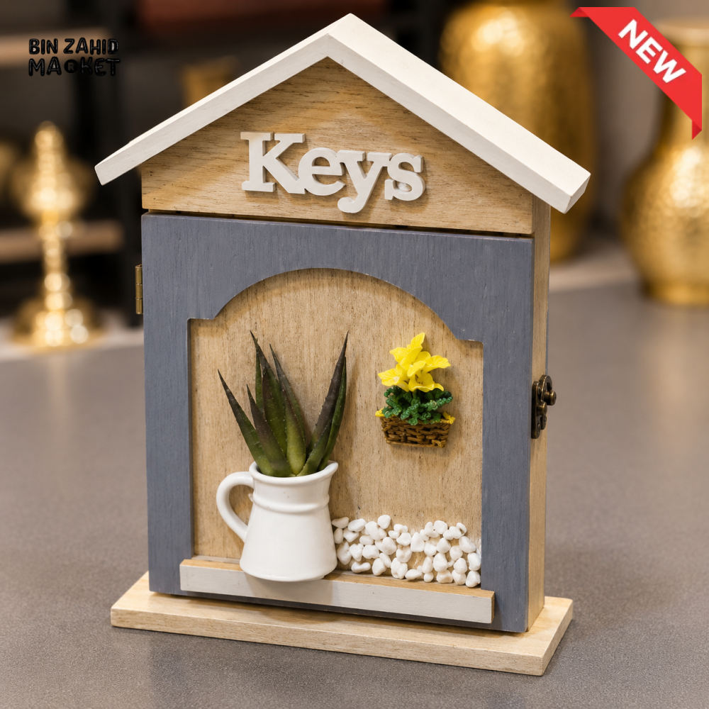 HOUSE SHAPED DECORATIVE WOODEN KEY CABINET