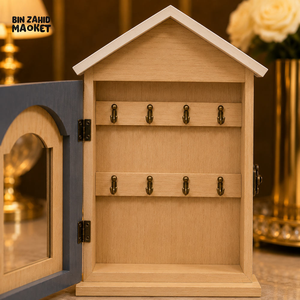 HOUSE SHAPED DECORATIVE WOODEN KEY CABINET
