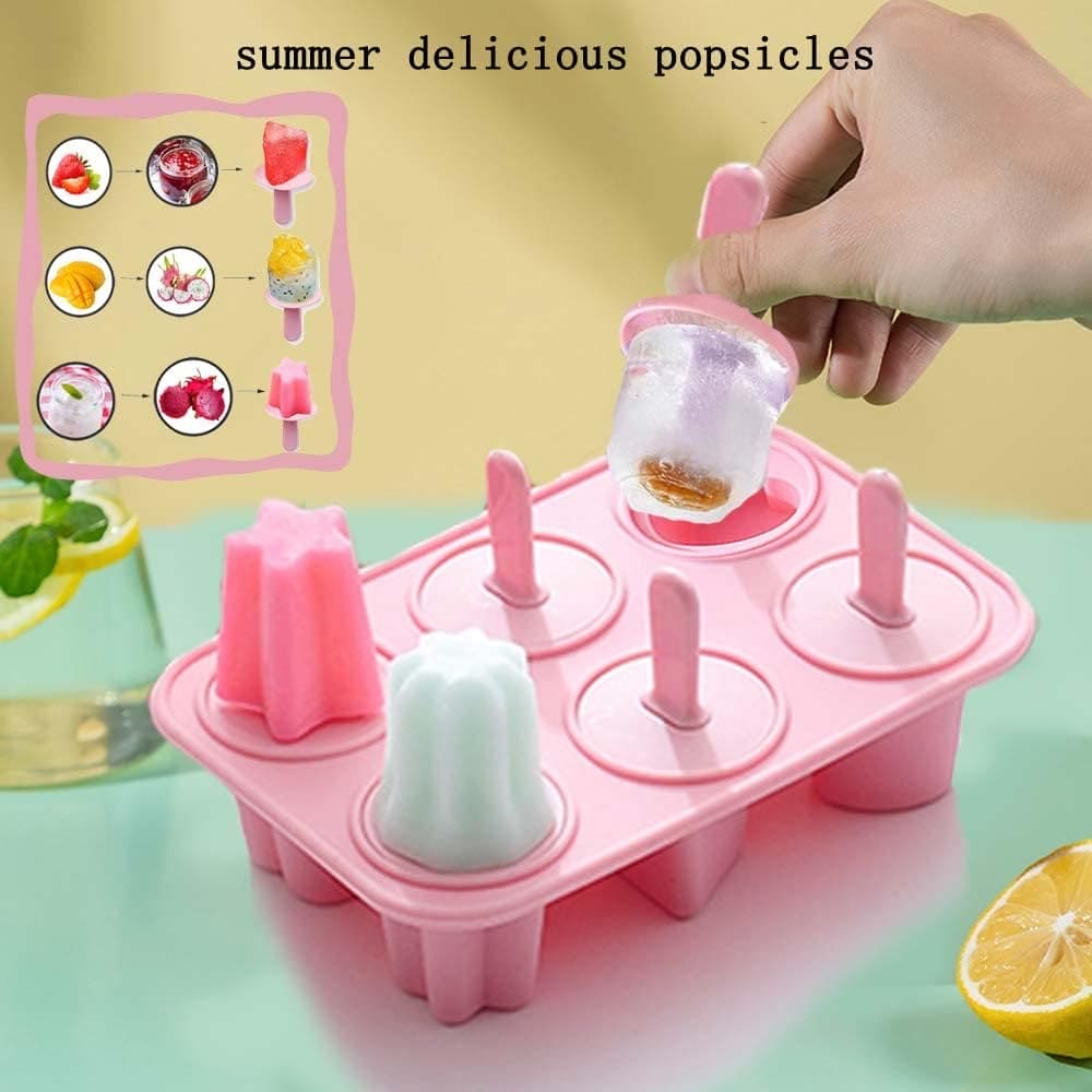 6 HOLES SUMMER ICE-CREAM MAKER POPSICLE MOLD