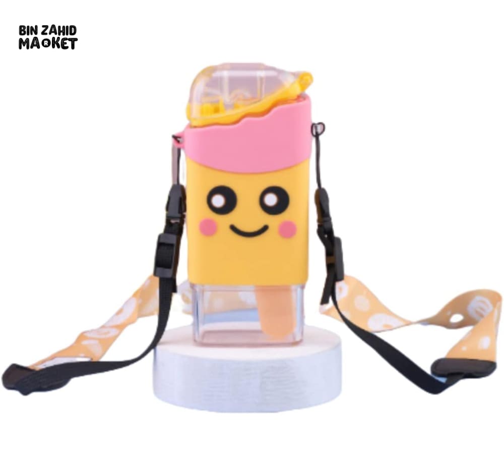 ICE CREAM STYLE WATER BOTTLE - SMILEY STRAWBERRY SWIRL
