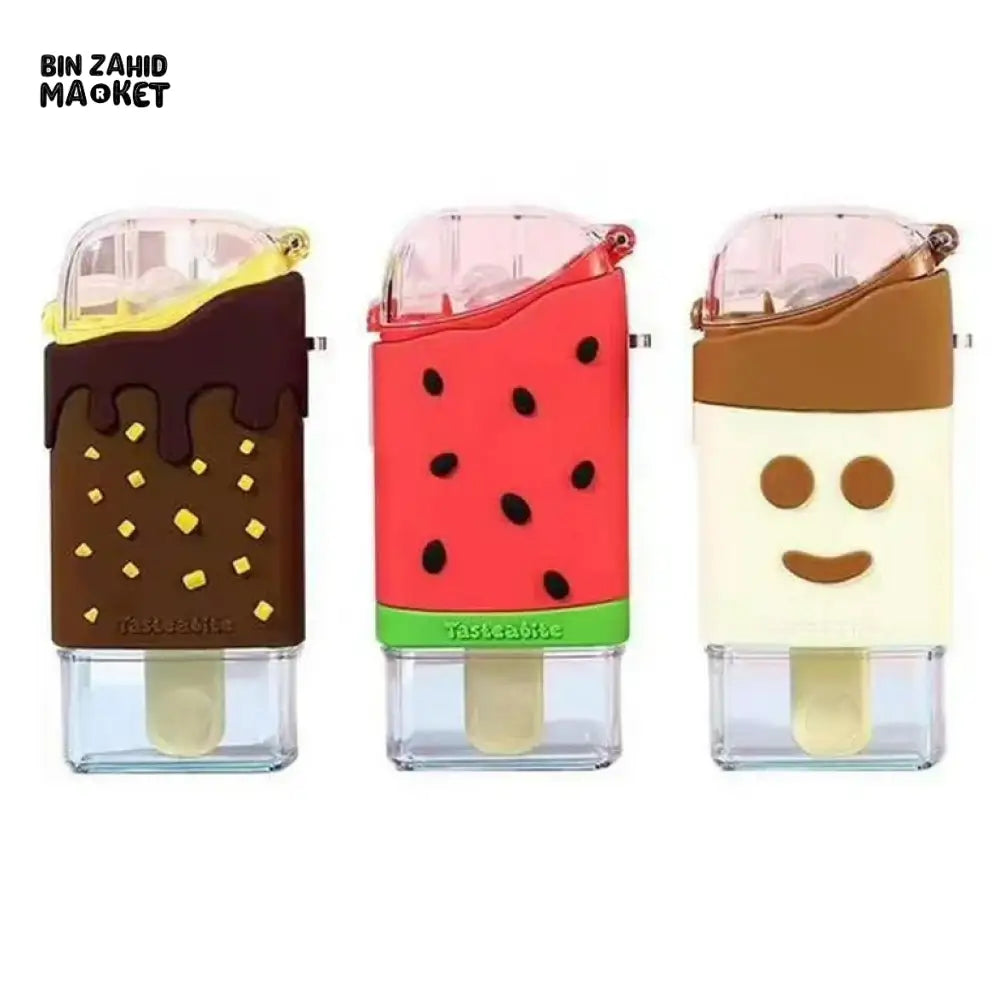 ICE CREAM STYLE WATER BOTTLE - SMILEY STRAWBERRY SWIRL