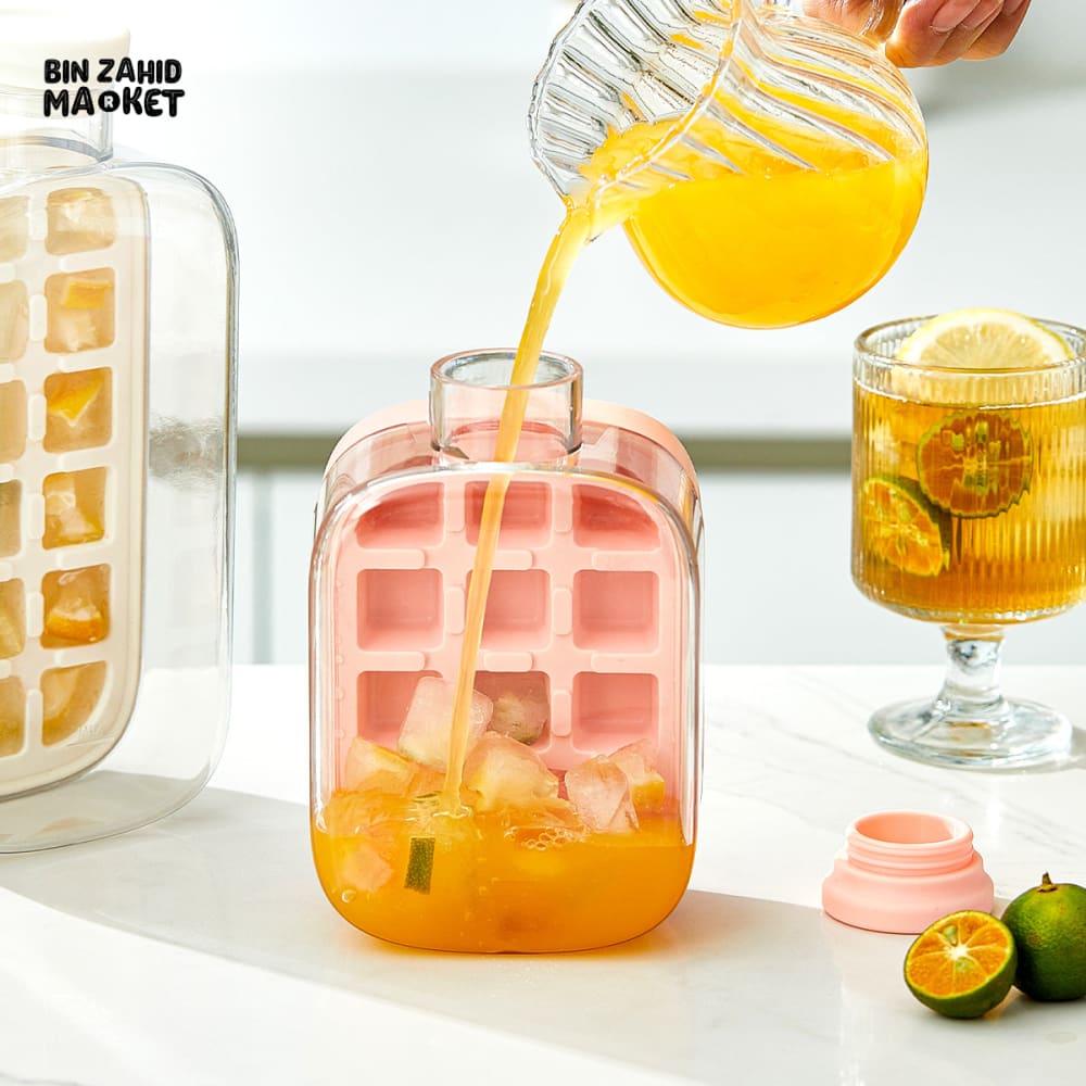 ICE CUBE MAKING BOTTLE – 2 IN 1 TOUCH-FREE WATER BOTTLE & COFFEE CUBE MOLD FOR COLD DRINKS AND JUICE
