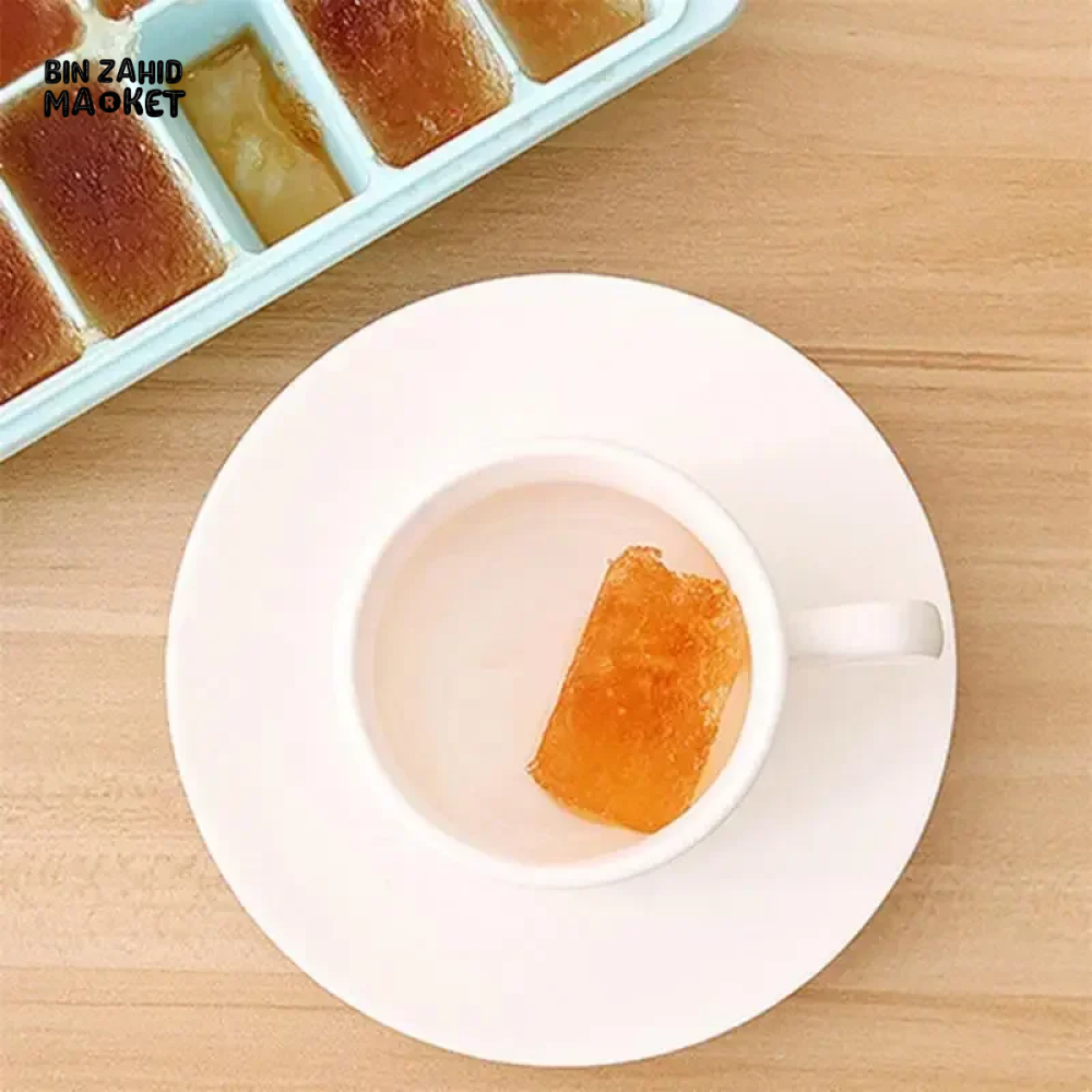 ICE CUBE TRAY WITH LID NON-STICK PLASTIC MOLD FOR JELLY & DRINKS