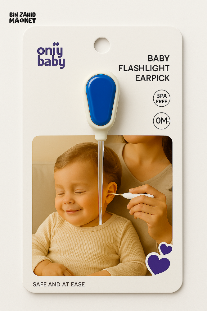 ILLUMINATED EAR CLEANER FOR BABIES & TODDLERS – SAFE & GENTLE EAR WAX REMOVER TOOL WITH LED LIGHT