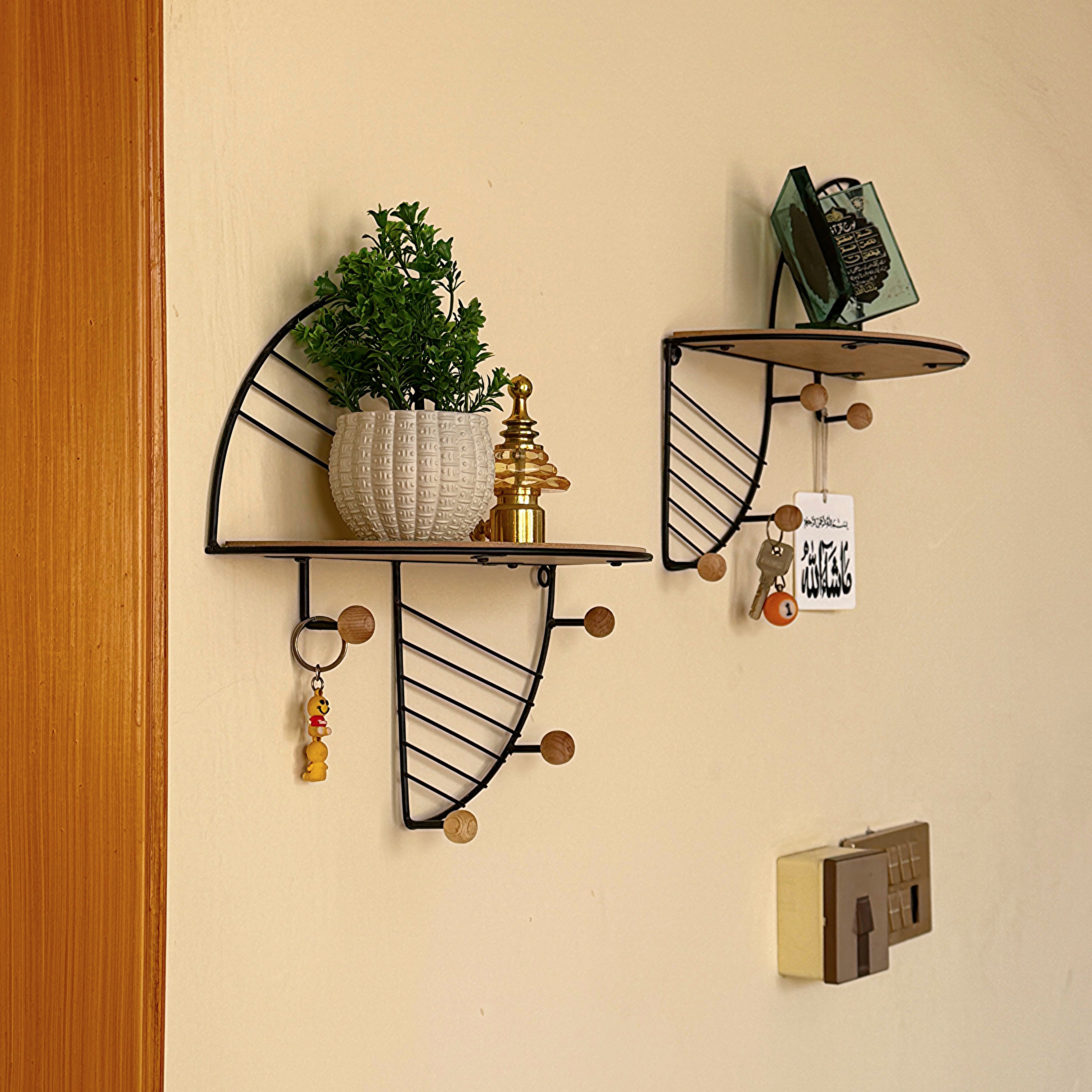 METAL WALL-MOUNTED STORAGE SHELF