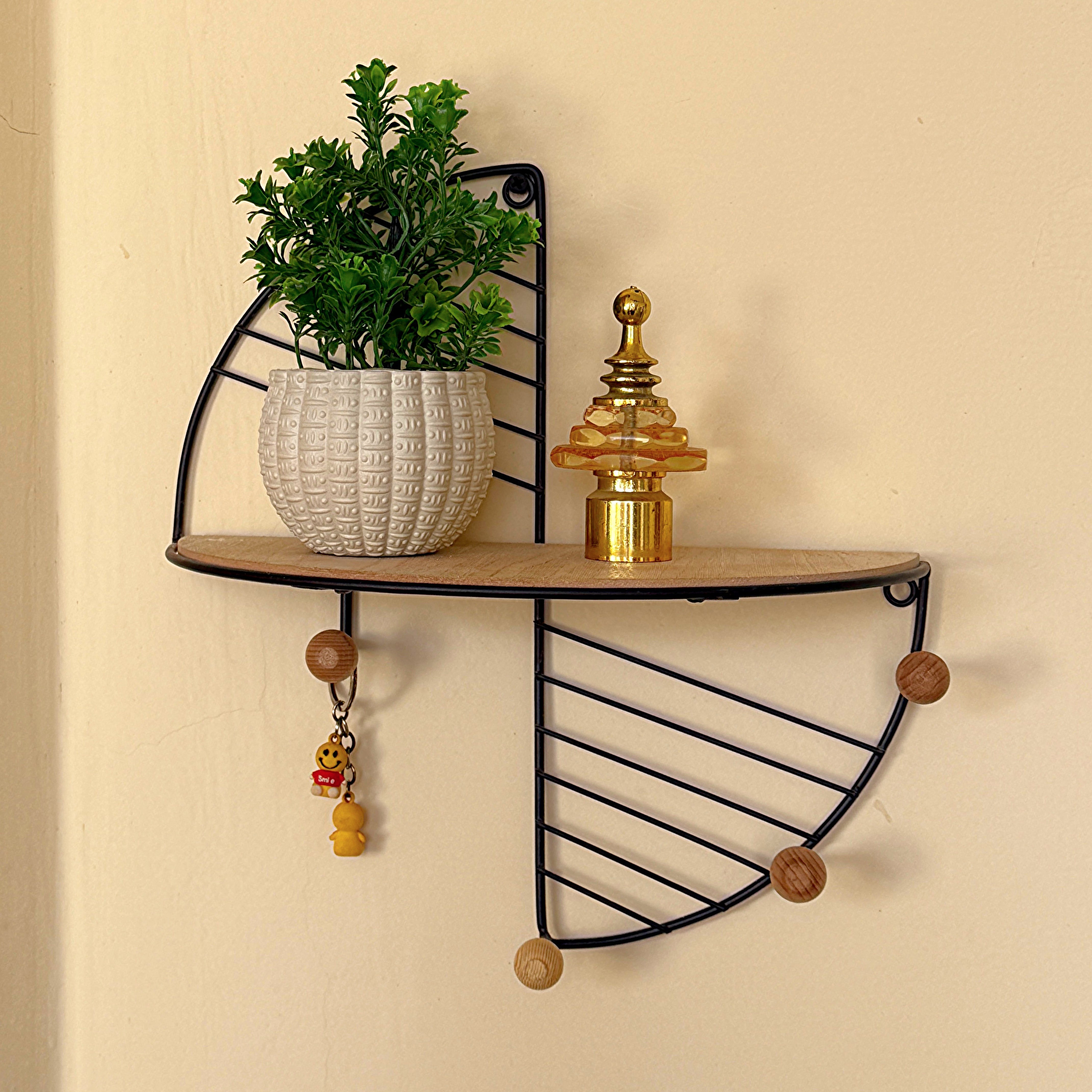 METAL WALL-MOUNTED STORAGE SHELF Alpha