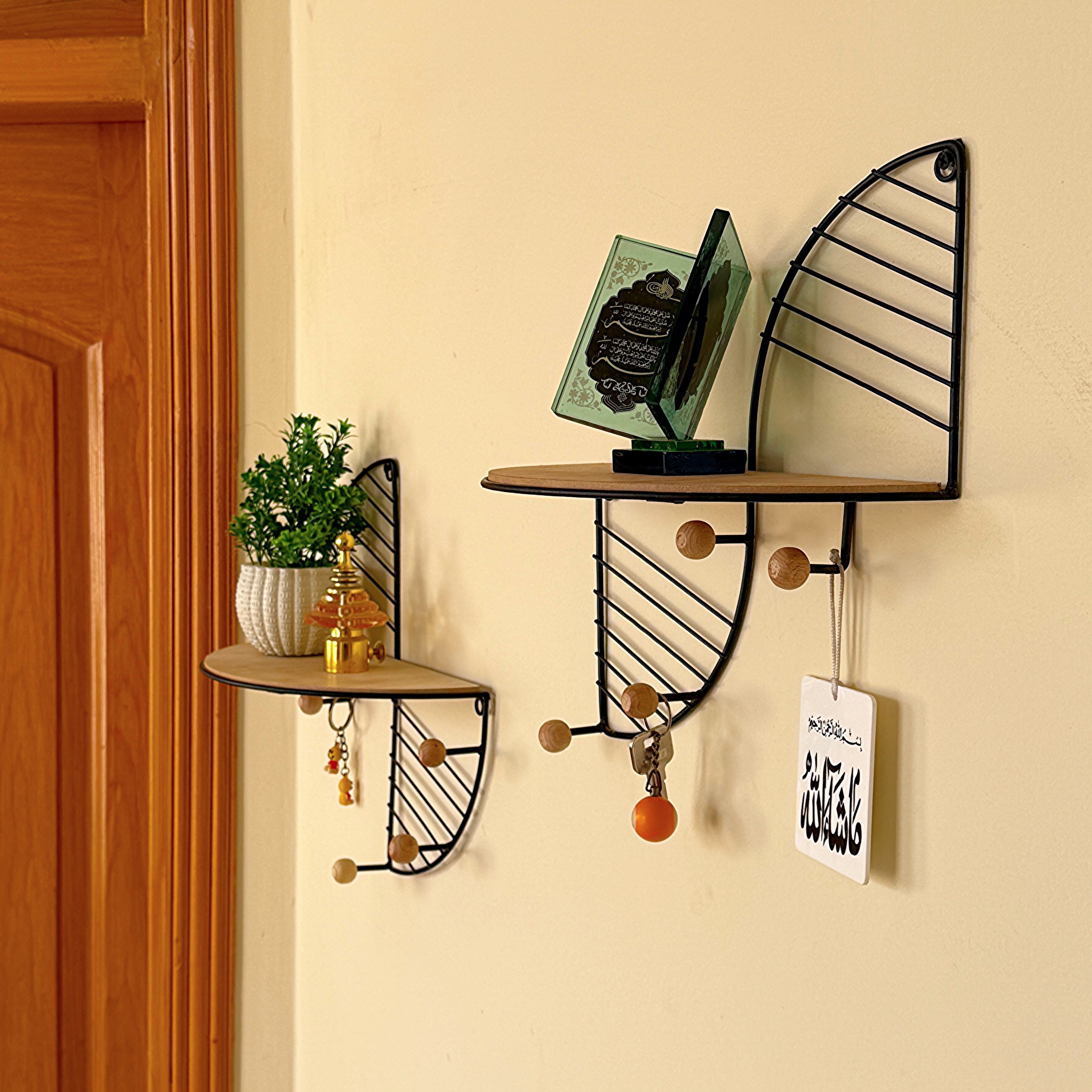 METAL WALL-MOUNTED STORAGE SHELF