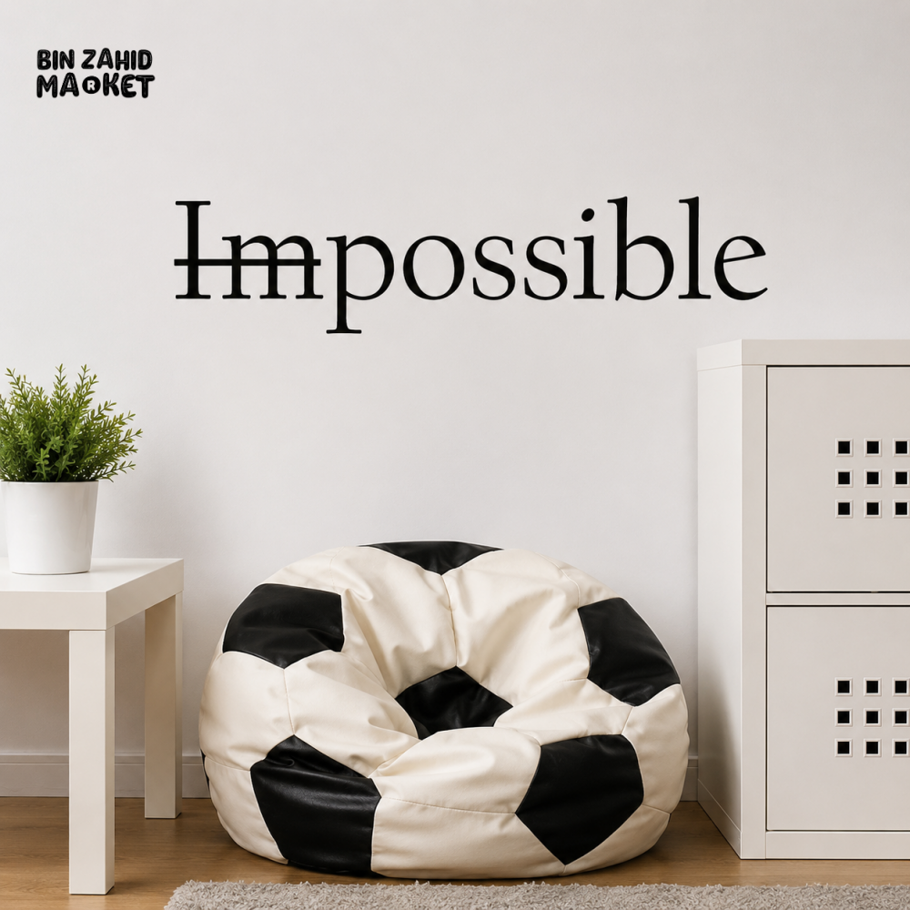 IMPOSSIBLE TO POSSIBLE MOTIVATIONAL WALL DECOR STICKER