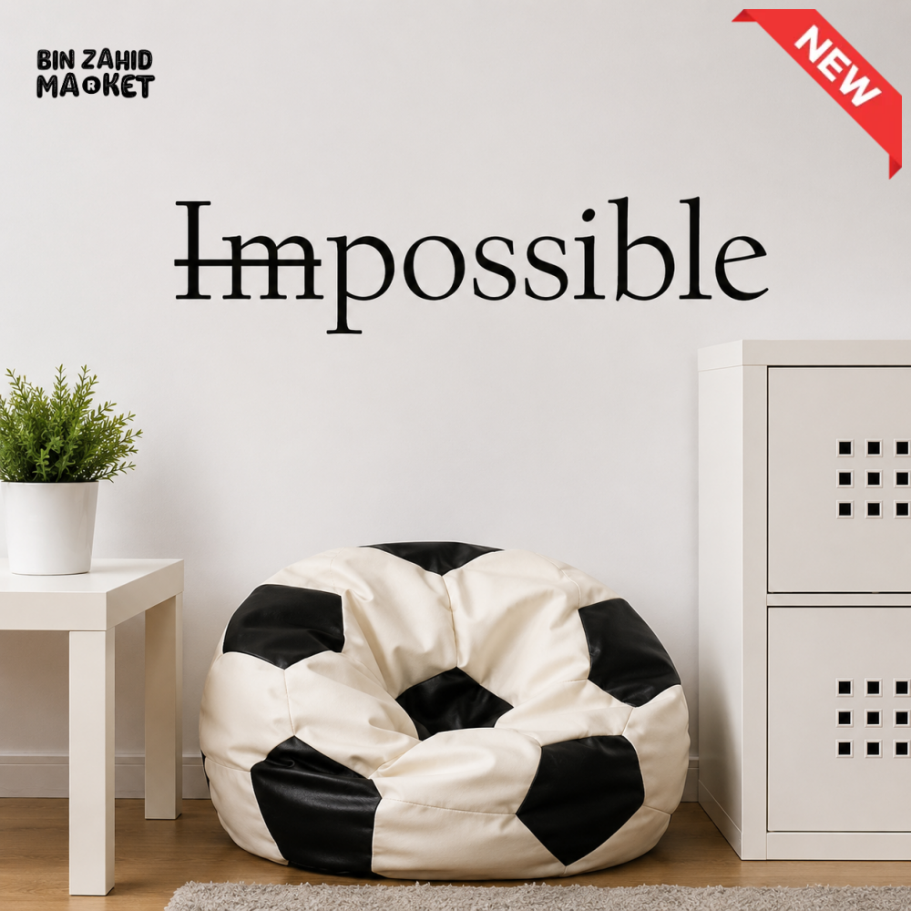 IMPOSSIBLE TO POSSIBLE MOTIVATIONAL WALL DECOR STICKER