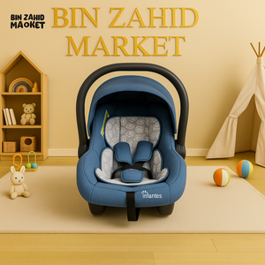 INFANTES BABY ROCKER CARRIER WITH HANDLE COMFORTABLE INFANT SEAT & HARNESS - BLUE