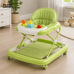 INFANTES BABY WALKER WITH FOOT PAD - GREEN
