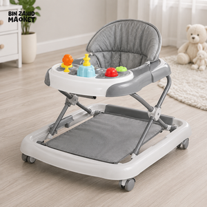 INFANTES BABY WALKER WITH FOOT PAD - GREY