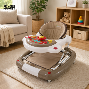 INFANTES HAPPY STEPS BABY WALKER - BROWN