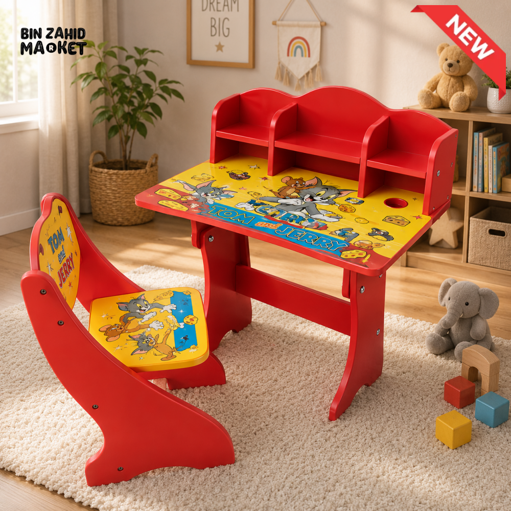 INFANTES KIDS TOY STORY STUDY DESK WITH CHAIR - TOM AND JERRY