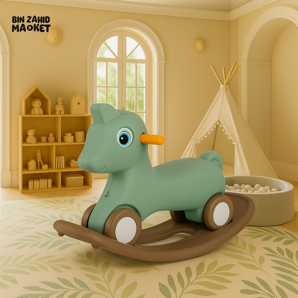 INFANTES ROCKING HORSE RIDE-ON TOY FOR KIDS - GREEN