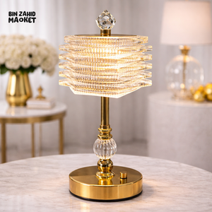 INFINITY GLOW CRYSTAL TABLE LAMP ELEGANT HOME DECOR LIGHT - IMPERIAL P