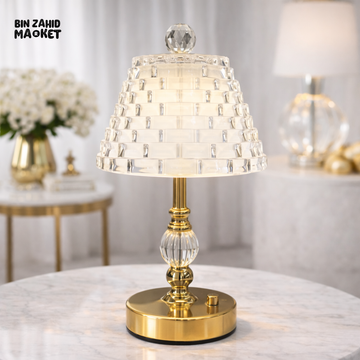 INFINITY GLOW CRYSTAL TABLE LAMP ELEGANT HOME DECOR LIGHT - IMPERIAL PEARL
