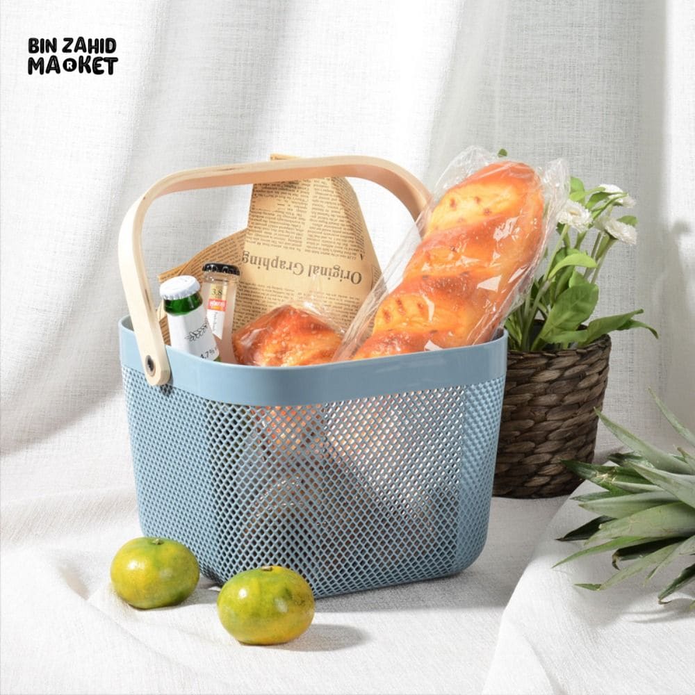 IRON WIRE FRUIT & VEGETABLE KITCHEN BASKET - OBLONG SHAPE