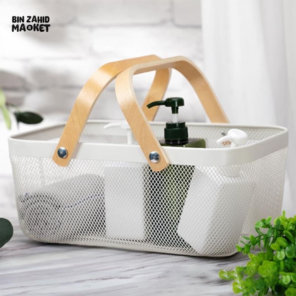 IRON WIRE FRUIT & VEGETABLE KITCHEN BASKET - RECTANGULAR SHAPE