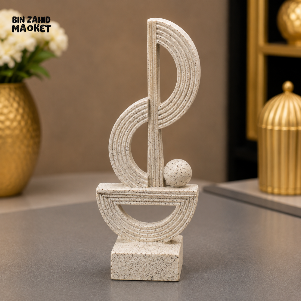 IVORY ABSTRACT GEOMETRIC BALANCE DECORATIVE SCULPTURE - SMALL