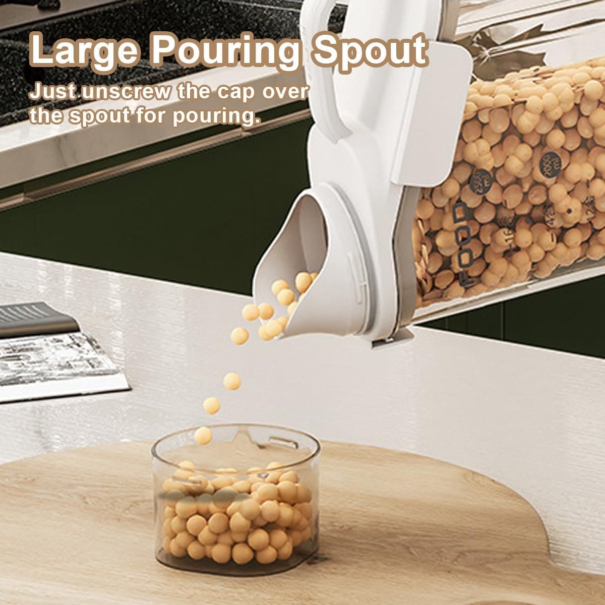 MOISTURE-PROOF CEREAL DISPENSER FOOD JAR