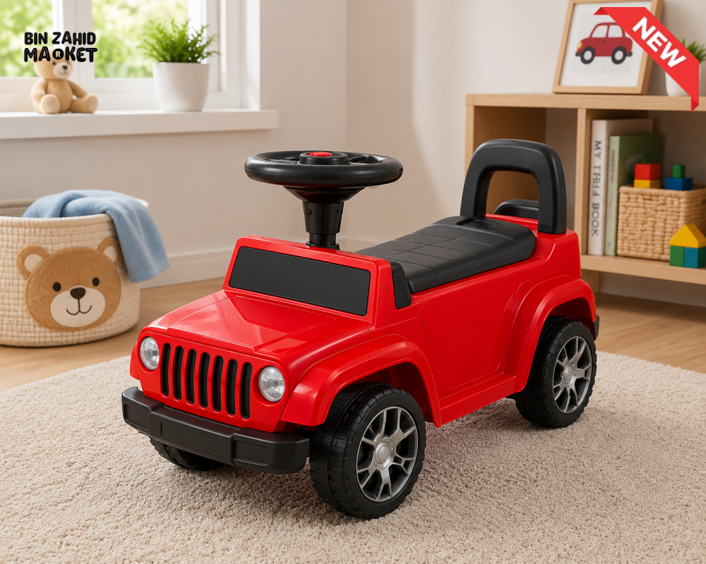 JEEP STYLE KIDS RIDE-ON PUSH CAR - RED