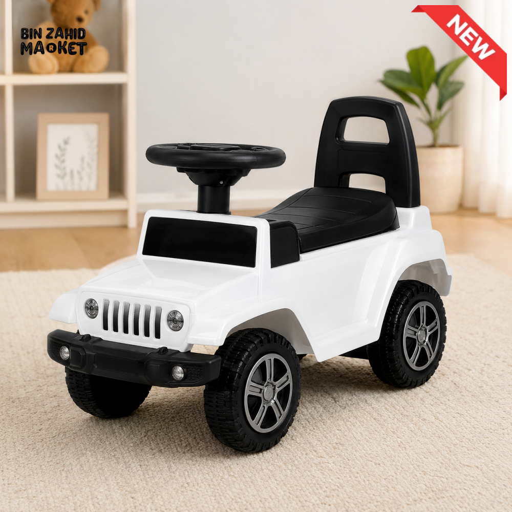 JEEP STYLE KIDS RIDE-ON PUSH CAR - WHITE