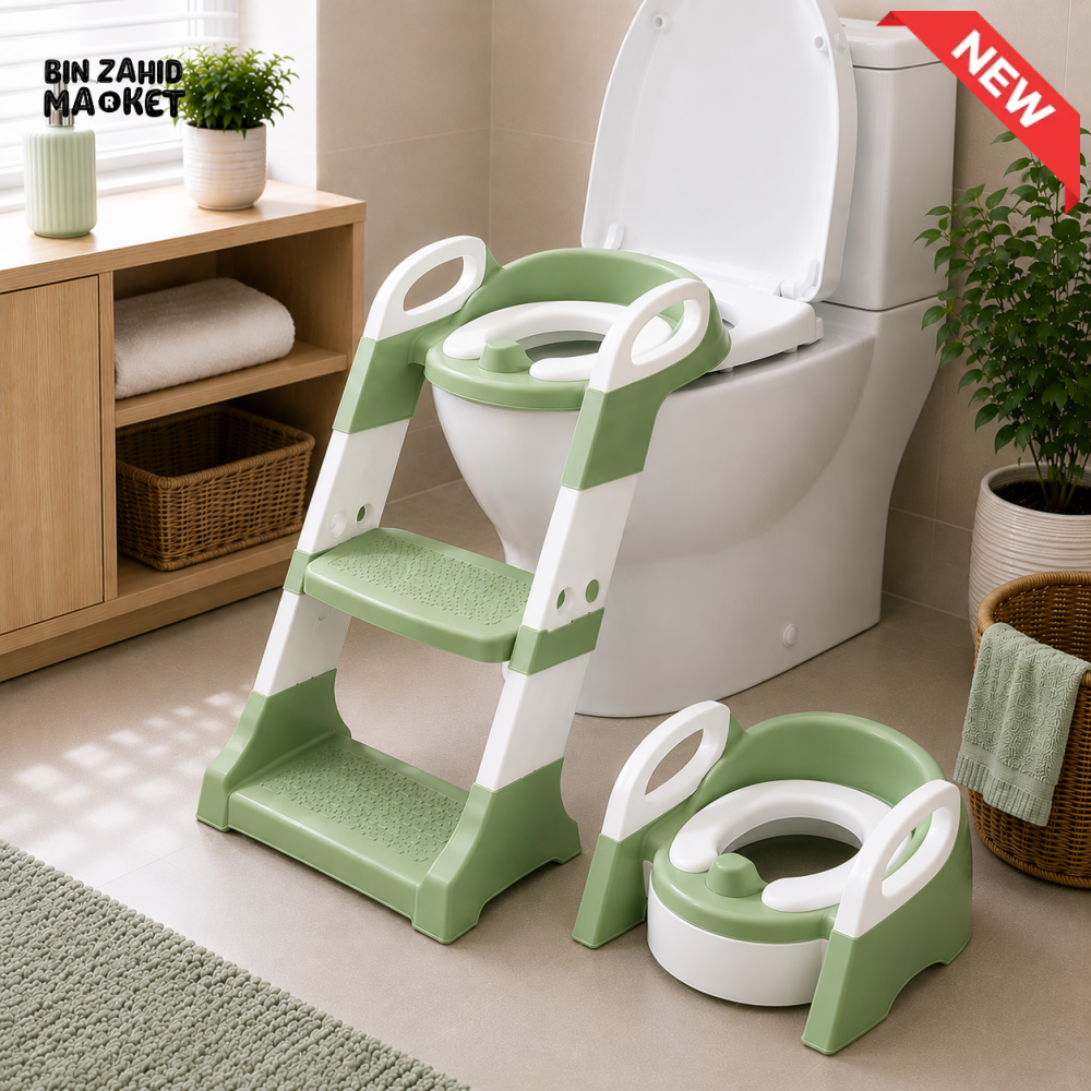 JOYOUS 2 IN 1 TODDLER POTTY TRAINING SEAT - GREEN