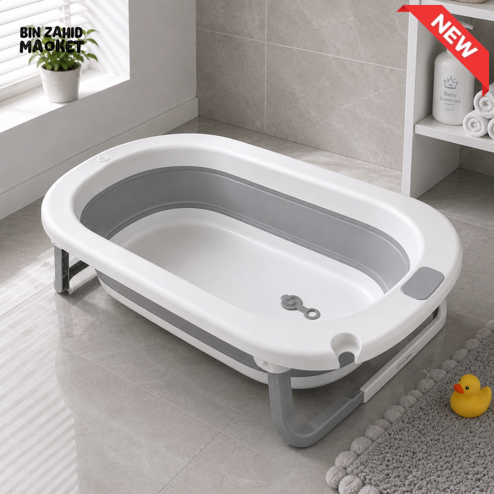 JOYOUS 5-IN-1 FOLDABLE BABY BATH TUB - GREY