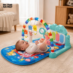 JOYOUS BABY PEDAL PIANO PLAY GYM MAT - BLUE