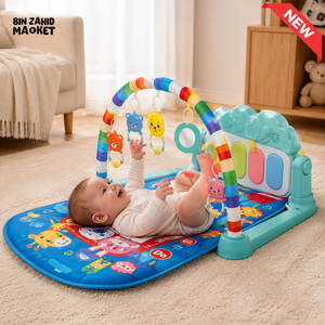 JOYOUS BABY PEDAL PIANO PLAY GYM MAT - BLUE