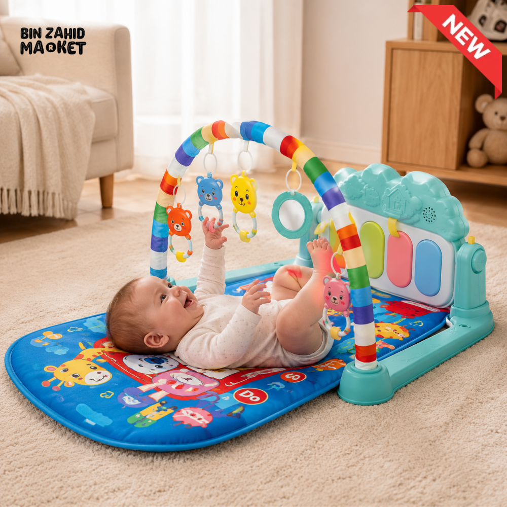 JOYOUS BABY PEDAL PIANO PLAY GYM MAT - BLUE