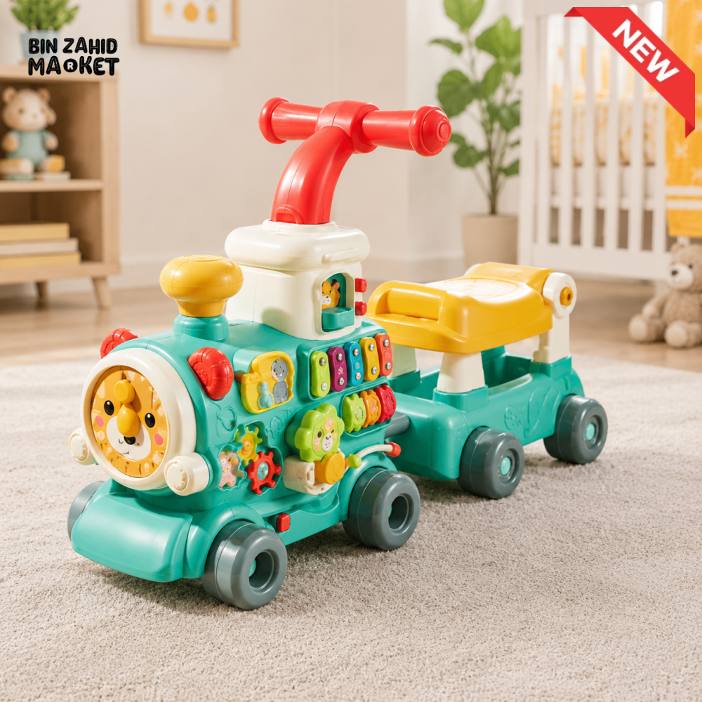 JOYOUS BABY RIDE ON TRAIN WALKER - BLUE