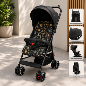 JOYOUS COMPACT BABY STROLLER - BLACK