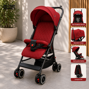 JOYOUS COMPACT BABY STROLLER - RED