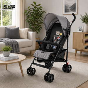 JOYOUS MULTIPOSITION BABY STROLLER WITH HANDLE - GREY